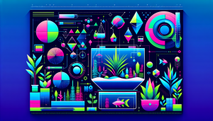 Modern flat design aquascaping illustration for undefined