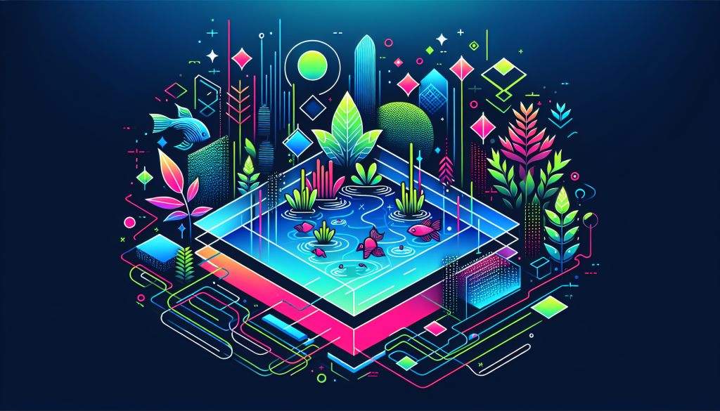 Modern flat design aquascaping illustration for undefined