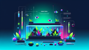 Modern flat design aquascaping illustration for undefined