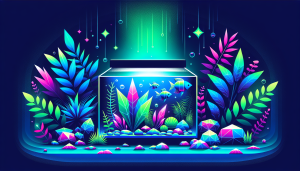 Modern flat design aquascaping illustration for undefined