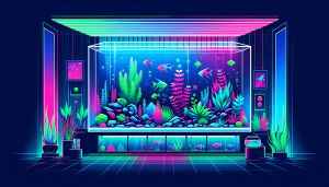 Modern flat design aquascaping illustration for undefined
