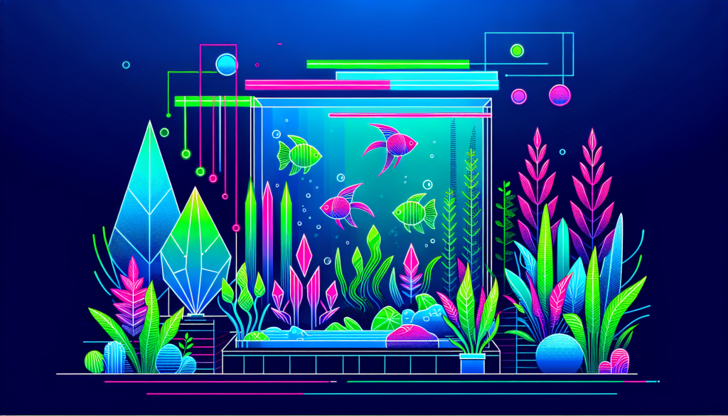 Modern flat design aquascaping illustration for undefined
