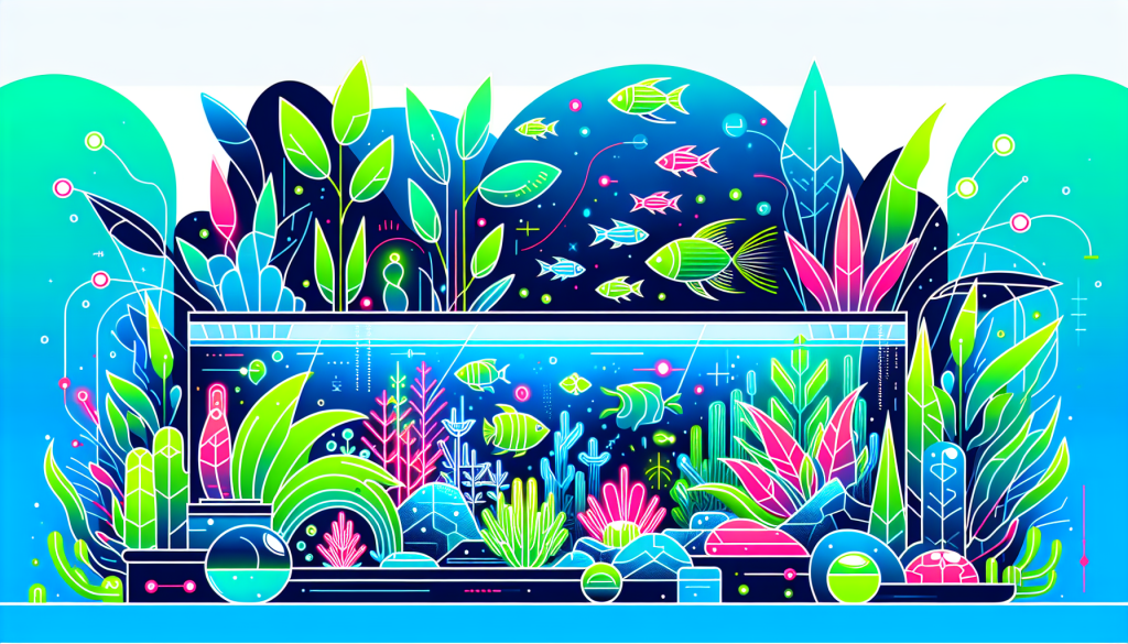 Modern flat design aquascaping illustration for undefined