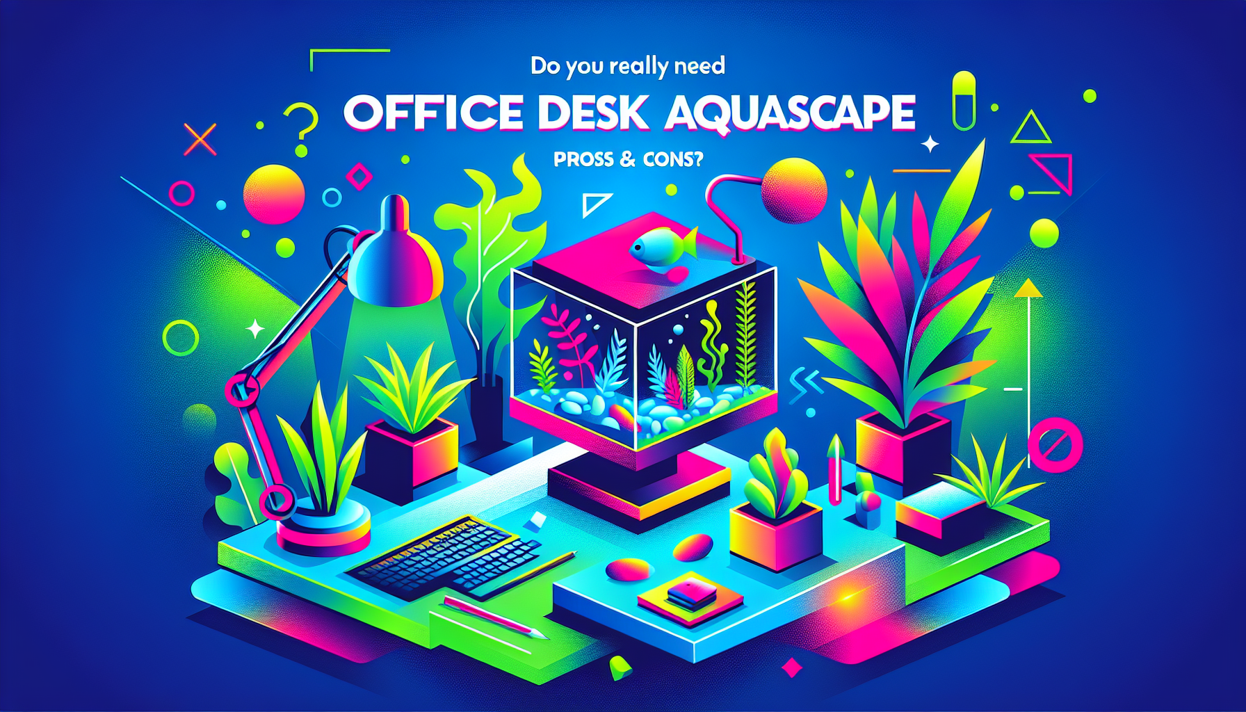 Modern flat design aquascaping illustration for undefined