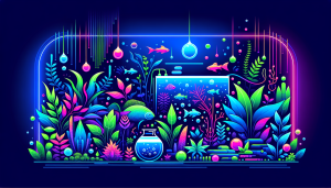 Modern flat design aquascaping illustration for undefined