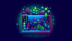 Modern flat design aquascaping illustration for undefined
