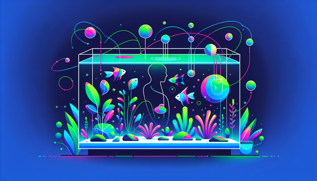 Modern flat design aquascaping illustration for undefined