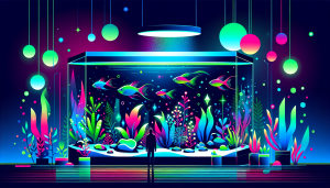 Modern flat design aquascaping illustration for undefined