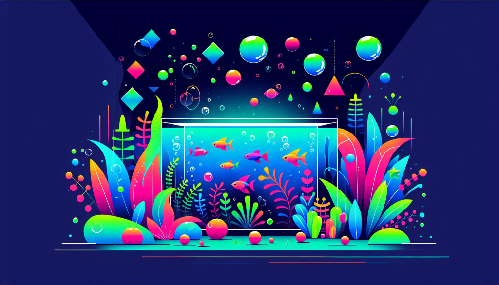 Modern flat design aquascaping illustration for undefined