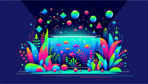 Modern flat design aquascaping illustration for undefined