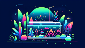 Modern flat design aquascaping illustration for undefined