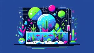 Modern flat design aquascaping illustration for undefined