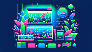 Modern flat design aquascaping illustration for undefined
