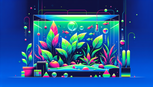 Modern flat design aquascaping illustration for undefined