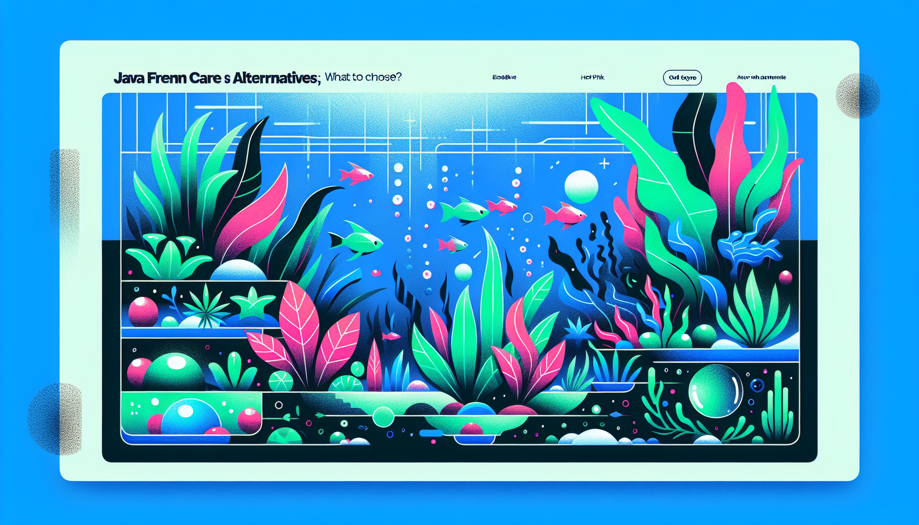 Modern flat design aquascaping illustration for undefined