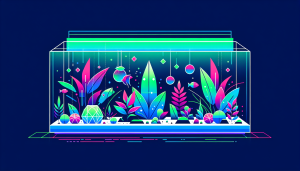 Modern flat design aquascaping illustration for undefined
