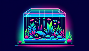 Modern flat design aquascaping illustration for undefined