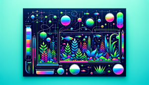 Modern flat design aquascaping illustration for undefined