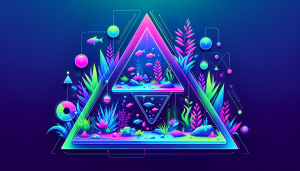 Modern flat design aquascaping illustration for undefined