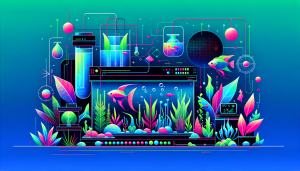 Modern flat design aquascaping illustration for undefined
