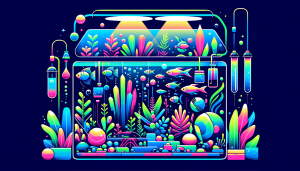 Modern flat design aquascaping illustration for undefined