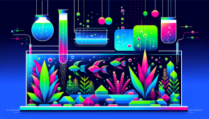 Modern flat design aquascaping illustration for undefined