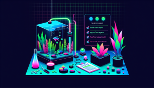 Modern flat design aquascaping illustration for undefined