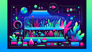 Modern flat design aquascaping illustration for undefined