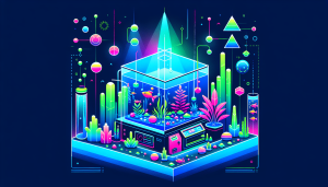 Modern flat design aquascaping illustration for undefined
