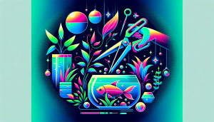 Modern flat design aquascaping illustration for undefined