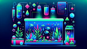 Modern flat design aquascaping illustration for undefined