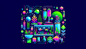 Modern flat design aquascaping illustration for undefined