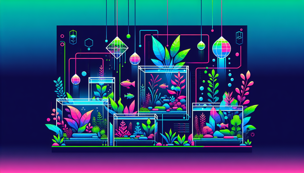 Modern flat design aquascaping illustration for undefined