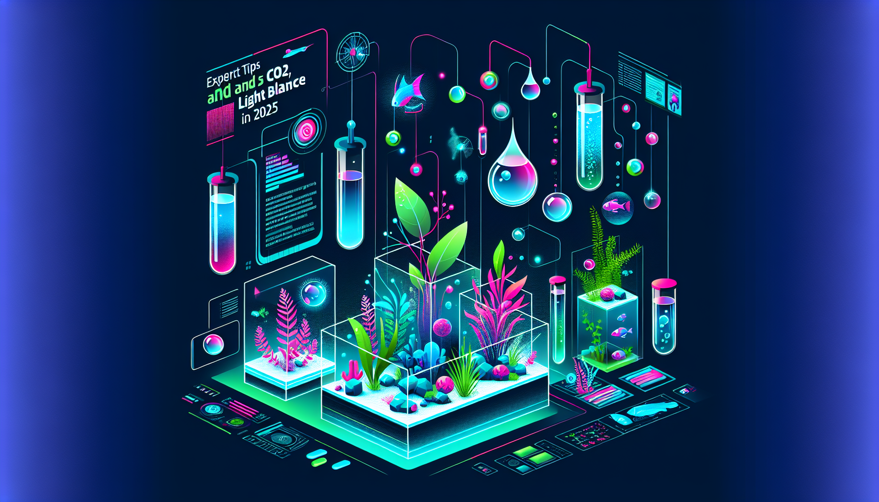 Modern flat design aquascaping illustration for undefined