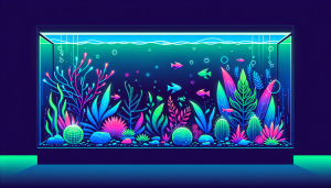 Modern flat design aquascaping illustration for undefined