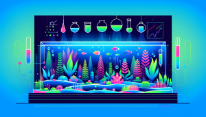 Modern flat design aquascaping illustration for undefined