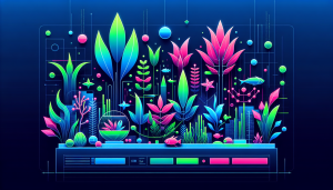 Modern flat design aquascaping illustration for undefined