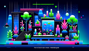 Modern flat design aquascaping illustration for undefined