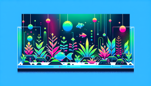 Modern flat design aquascaping illustration for undefined