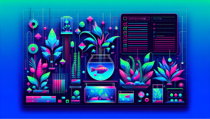Modern flat design aquascaping illustration for undefined