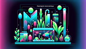 Modern flat design aquascaping illustration for undefined