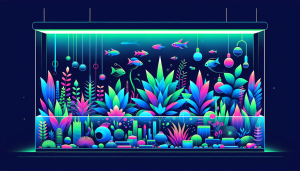 Modern flat design aquascaping illustration for undefined