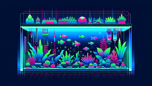 Modern flat design aquascaping illustration for undefined