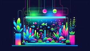 Modern flat design aquascaping illustration for undefined