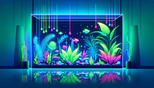 Modern flat design aquascaping illustration for undefined