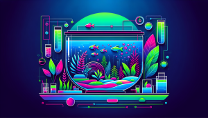 Modern flat design aquascaping illustration for undefined
