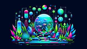 Modern flat design aquascaping illustration for undefined