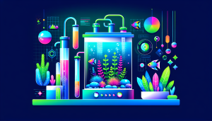 Modern flat design aquascaping illustration for undefined