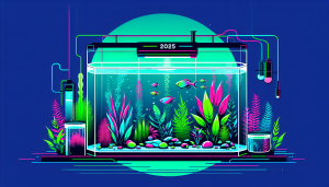 Modern flat design aquascaping illustration for undefined