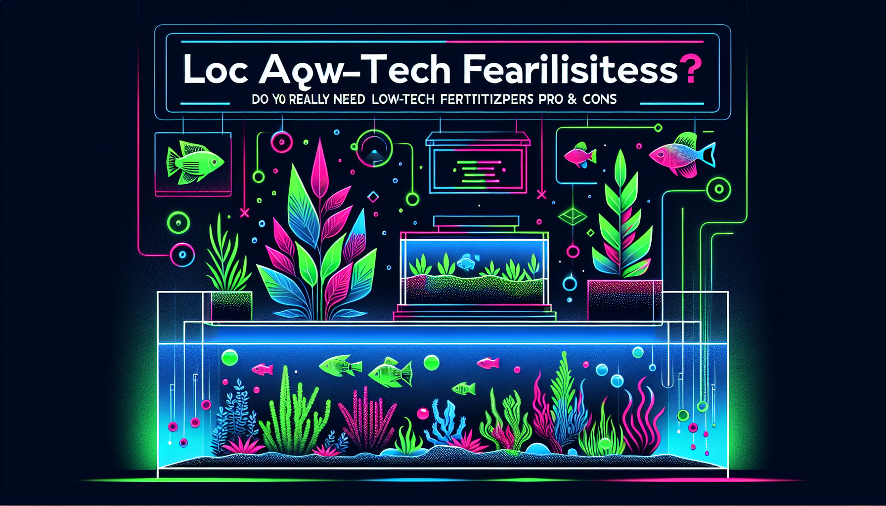 Modern flat design aquascaping illustration for undefined